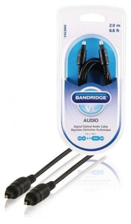 Кабель Bandridge ValueLine Toslink - Toslink (M/M), 2 м, Black (VAL5602). Киев. фото 1 Кабель Bandridge ValueLine Toslink - Toslink (M/M), 2 м, Black (VAL5602). Киев. фото 1