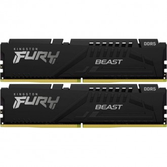 Модуль пам`яті DDR5 2x32GB/5200 Kingston Fury Beast Black (KF552C36BBEK2-64). Киев. фото 1 Модуль пам`яті DDR5 2x32GB/5200 Kingston Fury Beast Black (KF552C36BBEK2-64). Киев. фото 1