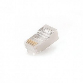 Конектор RJ 45 Cablexpert (PLUG6SP/50) екранований, із позолоченими контактами (50 шт/уп). Київ. фото 1 Конектор RJ 45 Cablexpert (PLUG6SP/50) екранований, із позолоченими контактами (50 шт/уп). Київ. фото 1