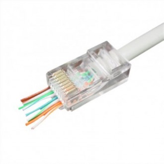 Конектор RJ 45 Cablexpert (LC-PTU-01/100) з наскрізними отворами (100 шт/уп). Київ. фото 1 Конектор RJ 45 Cablexpert (LC-PTU-01/100) з наскрізними отворами (100 шт/уп). Київ. фото 1