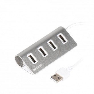Концентратор USB 2.0 Maxxter 4хUSB2.0 Silver (HU2A-4P-01). Киев. фото 1 Концентратор USB 2.0 Maxxter 4хUSB2.0 Silver (HU2A-4P-01). Киев. фото 1
