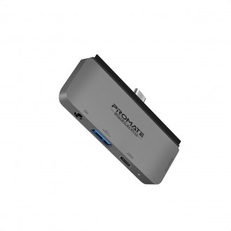 Концентратор USB Type-C Promate PadHub-Pro 4 in 1 Grey (padhub-pro.grey). Киев. фото 1 Концентратор USB Type-C Promate PadHub-Pro 4 in 1 Grey (padhub-pro.grey). Киев. фото 1