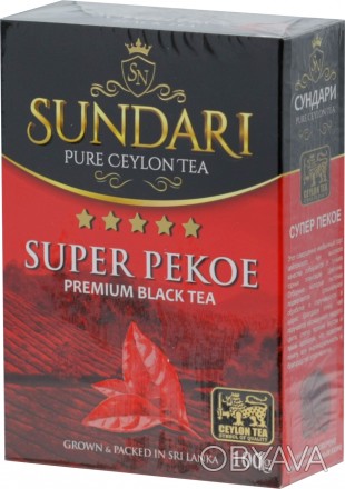 Премиальный черный цейлонский чай Sundari Super Pekoe среднелистовой 100 грамм