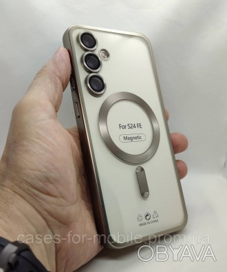 Прозрачный силиконовый чехол, MAGSAFE, бампер для Samsung Galaxy S24 FE