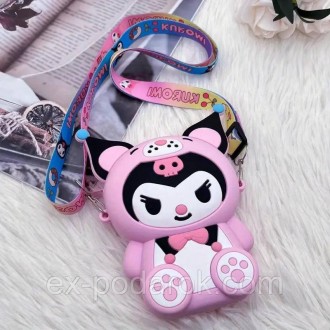 Кроссбоди сумочка Куроми. Мини крос-боди сумочка Sanrio Kuromi розовая. Чернигов. фото 1 Кроссбоди сумочка Куроми. Мини крос-боди сумочка Sanrio Kuromi розовая. Чернигов. фото 1