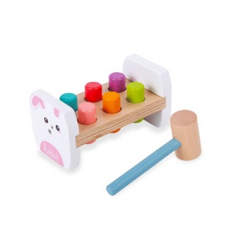 Іграшка для дітей "Кролик" Limo Toy MD 0839(Rabbit) стукачка — сортер з дерев'яними деталями. Київ. фото 1
