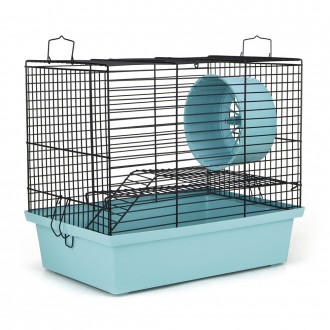 Клетка для грызунов "Хомяк 2"(330х230х290) краска голубая. Ровно. фото 1 Клетка для грызунов "Хомяк 2"(330х230х290) краска голубая. Ровно. фото 1