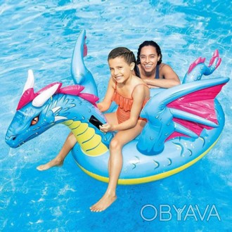 Детский надувной плотик Intex 57563 NP 52186 "Дракон" для отдыха на воде с ручка