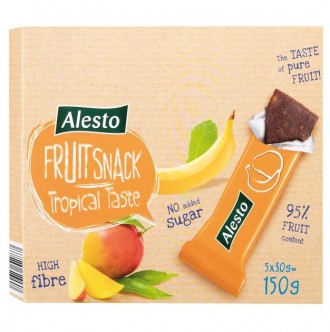 Батончики фруктові Без цукру Alesto Fruit Snack No sugar Tropical Taste снеки Тр. Ужгород. фото 1 Батончики фруктові Без цукру Alesto Fruit Snack No sugar Tropical Taste снеки Тр. Ужгород. фото 1