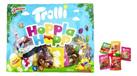 Цукерки желейні Trolli Hoppla Hopp Soft Eggies Minis Mix Тролі Хопла Хоп Мініс м. Ужгород. фото 1 Цукерки желейні Trolli Hoppla Hopp Soft Eggies Minis Mix Тролі Хопла Хоп Мініс м. Ужгород. фото 1