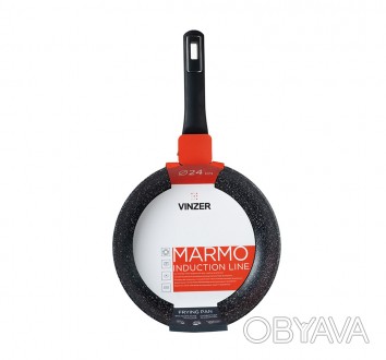 Сковорода антипригарна VINZER Marmo 24 см (50413)
