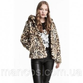 Женская короткая эко шуба H&M леопардовый принт Размер XХS (32). Кривой Рог. фото 1 Женская короткая эко шуба H&M леопардовый принт Размер XХS (32). Кривой Рог. фото 1