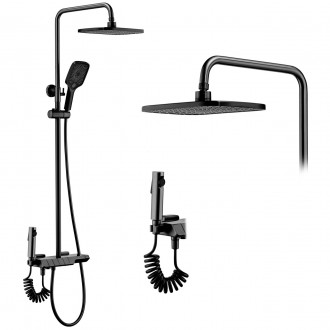 Душевая система с тропическим душем 4 в 1 Shower Kraft А401 Black. Львов. фото 1 Душевая система с тропическим душем 4 в 1 Shower Kraft А401 Black. Львов. фото 1