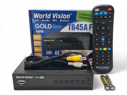 Тюнер т2 World Vision Т645A FM з учнем пультом. Дніпро. фото 1 Тюнер т2 World Vision Т645A FM з учнем пультом. Дніпро. фото 1