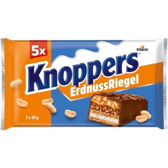 Батончики Шоколадні Storck Knoppers ErdNuss Riegel 5X Bar Кнопперс Сендвіч Молоч. Ужгород. фото 1 Батончики Шоколадні Storck Knoppers ErdNuss Riegel 5X Bar Кнопперс Сендвіч Молоч. Ужгород. фото 1