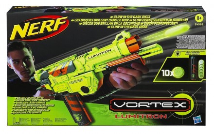 Пистолет-бластер со светящимися пулями - Vortex Lumitron, Nerf, Hasbro. Київ. фото 1 Пистолет-бластер со светящимися пулями - Vortex Lumitron, Nerf, Hasbro. Київ. фото 1