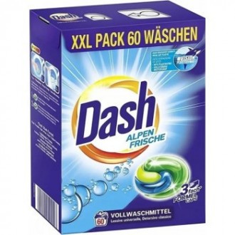 Капсулы для стирки Dash, универсальные Alpen Frische 3 in 1, 60 шт - 1,494 kg. Одесса. фото 1 Капсулы для стирки Dash, универсальные Alpen Frische 3 in 1, 60 шт - 1,494 kg. Одесса. фото 1