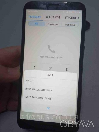 Мобільний телефон смартфон Б/У Huawei Y5 2018 (DRA-L21)
