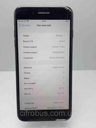 Мобільний телефон смартфон Б/У Apple iPhone 7 Plus 32Gb. Київ. фото 1 Мобільний телефон смартфон Б/У Apple iPhone 7 Plus 32Gb. Київ. фото 1