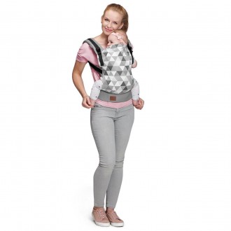 Переноска Kinderkraft Nino Grey (KKNNINOGRY0000). . фото 9 Переноска Nino имеет инновационный дизайн с возможностью регулировки длины панел. . фото 9