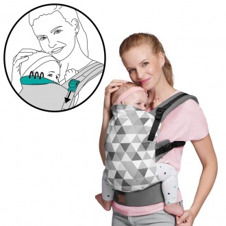 Переноска Kinderkraft Nino Grey (KKNNINOGRY0000). . фото 5 Переноска Nino имеет инновационный дизайн с возможностью регулировки длины панел. . фото 5