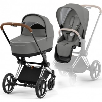 Cybex Priam 4.0 коляска 2 в 1 Mirage Grey шасі Chrome Brown. Киев. фото 1 Cybex Priam 4.0 коляска 2 в 1 Mirage Grey шасі Chrome Brown. Киев. фото 1