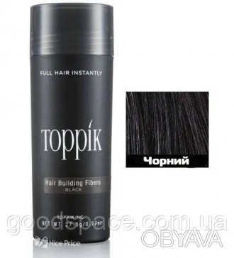 Кератиновый загуститель для волос Toppik (для маскировки залысин) 27,5г Черный (