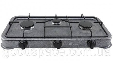 Плита газовая настольная Domotec MS-6603 на 3 конфорки, черная. Дніпро. фото 1 Плита газовая настольная Domotec MS-6603 на 3 конфорки, черная. Дніпро. фото 1
