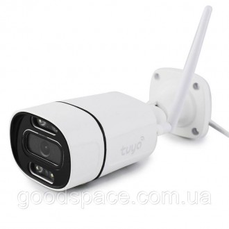 Камера уличная CAMERA C16 TUYA APP WIFI IP 3.0mp 7986, белая. Днепр. фото 1 Камера уличная CAMERA C16 TUYA APP WIFI IP 3.0mp 7986, белая. Днепр. фото 1