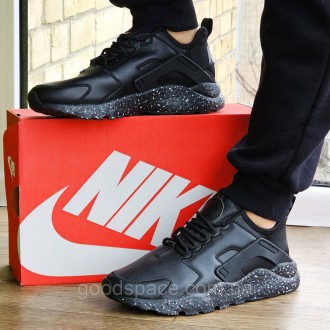Мужские Чёрные Кроссовки N!ke Huarache Кожаные Найки (размеры: 41,42,43,44,45) В. Днепр. фото 1 Мужские Чёрные Кроссовки N!ke Huarache Кожаные Найки (размеры: 41,42,43,44,45) В. Днепр. фото 1