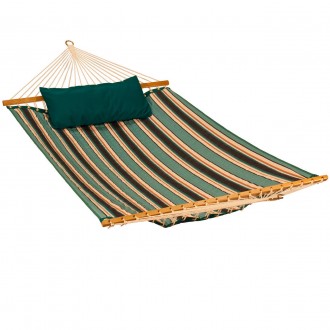 Гамак с планкой Siesta Green XXL 200х150 WCG Стеганая ткань + подушка. Киев. фото 1 Гамак с планкой Siesta Green XXL 200х150 WCG Стеганая ткань + подушка. Киев. фото 1