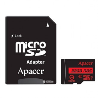 Карта пам'яті Apacer microSDHC 32GB UHS-I Class 10 (R100MB/s) (AP32GMCSH10UB-RA). Харків. фото 1 Карта пам'яті Apacer microSDHC 32GB UHS-I Class 10 (R100MB/s) (AP32GMCSH10UB-RA). Харків. фото 1