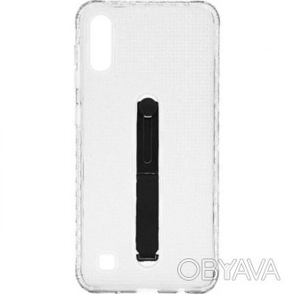 DM Чохол Protect Slim (TPU) з Підставкою-тримачем для Samsung A10 A105 Прозорий