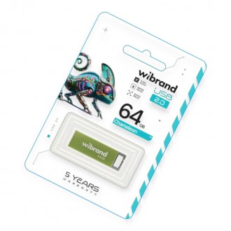 USB-флеш-накопичувач 2.0 64Gb Сhameleon green Wibrand. Чернігів. фото 1 USB-флеш-накопичувач 2.0 64Gb Сhameleon green Wibrand. Чернігів. фото 1