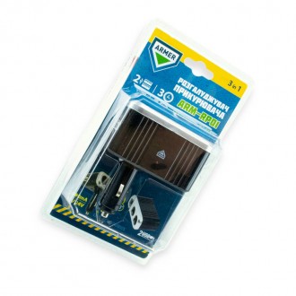 Разветвитель прикур. 3 вых. 5А, 60Вт, 2 USB 1.0А, Евро. Чернигов. фото 1 Разветвитель прикур. 3 вых. 5А, 60Вт, 2 USB 1.0А, Евро. Чернигов. фото 1