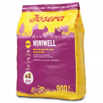 Сухий корм для дорослих собак малих порід Josera Miniwell 900 г (4032254745167). Київ. фото 1 Сухий корм для дорослих собак малих порід Josera Miniwell 900 г (4032254745167). Київ. фото 1