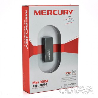 Беспроводной сетевой адаптер Wi-Fi-USB MERCURY mini MW300UM, 802.11bgn, 300MB, 2