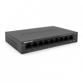 Комутатор POE Mercury MS09CPS з 8 портами POE + 1 порт UP-Link 100Мбіт, БП в комплекті, Q18. Дніпро. фото 1