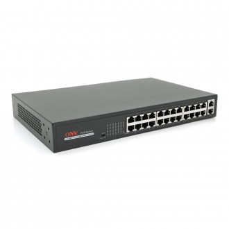 24х портовый PoE комутатор ONV-H1024PLS 24 порта РоЕ 100 Мбіт + 2 Uplink 1000 Мб. Днепр. фото 1 24х портовый PoE комутатор ONV-H1024PLS 24 порта РоЕ 100 Мбіт + 2 Uplink 1000 Мб. Днепр. фото 1