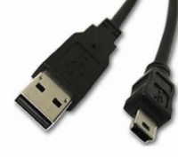 Кабель USB 2.0 (AM/Mini 5 pin) 0.4 м, чорний. Дніпро. фото 1 Кабель USB 2.0 (AM/Mini 5 pin) 0.4 м, чорний. Дніпро. фото 1