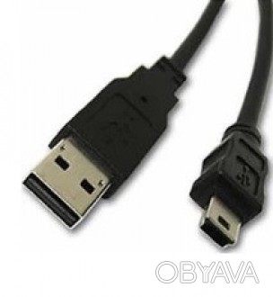 Кабель USB 2.0 (AM/Mini 5 pin) 0.4м, черный