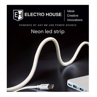 LED неоновая лента 10Вт 5В SMD2835, 96 диодов, нейтральный белый 4000К, серия Ne. Днепр. фото 1 LED неоновая лента 10Вт 5В SMD2835, 96 диодов, нейтральный белый 4000К, серия Ne. Днепр. фото 1