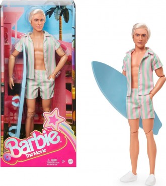 Кен серфер з фільму Барбі Barbie The Movie Ken Doll. Тернопіль. фото 1 Кен серфер з фільму Барбі Barbie The Movie Ken Doll. Тернопіль. фото 1