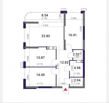 3-комнатная квартира, 99.3 м.кв.. Киев. фото 1 3-комнатная квартира, 99.3 м.кв.. Киев. фото 1