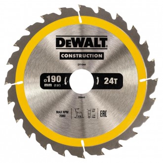 Диск пильний 190 х 30 (24Т) DeWALT DT1944. Київ. фото 1 Диск пильний 190 х 30 (24Т) DeWALT DT1944. Київ. фото 1