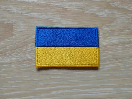 Нашивка на липучке Флаг Украины на одежду. Бориспіль. фото 1