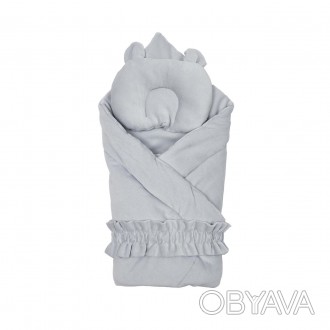 Набор для ребенкаTwins Ego, плед 90х90, подушка орт, резинка, беж светлый, серый