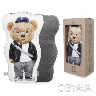 Подушка для ребенка Cebababy Cuddie Fluffy Puffy мальчик, 50х24 см., черная