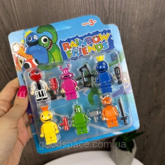 Детский набор фигурок лего Радужные Друзья 6 шт, Rainbow Friends человечки. Днепр. фото 1 Детский набор фигурок лего Радужные Друзья 6 шт, Rainbow Friends человечки. Днепр. фото 1