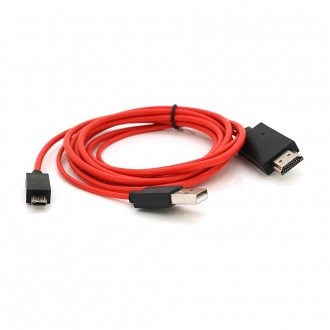 Конвертер MHL microUSB (папа) + USB (папа) => HDMI(папа) 2.0м, Black, 1080. Кривой Рог. фото 1
Конвертер MHL microUSB (папа) + USB (папа) => HDMI(папа) 2.0м, Black, 1080. Кривой Рог. фото 1